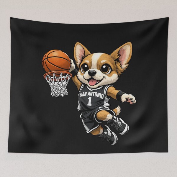 Item preview, Cute Corgi Dog San Antonio Basketball Player designed and sold by Tsugraf Designs.