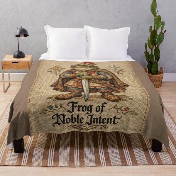 Item preview, Cute Frog Knight Funny Shirt | Cottagecore Embroidered Animals designed and sold by doinitzart.