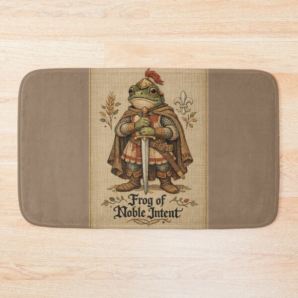 Item preview, Cute Frog Knight Funny Shirt | Cottagecore Embroidered Animals designed and sold by doinitzart.