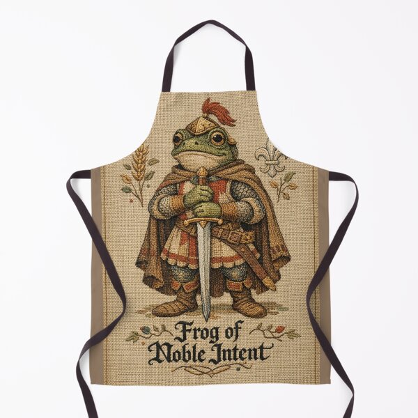 Item preview, Cute Frog Knight Funny Shirt | Cottagecore Embroidered Animals designed and sold by doinitzart.