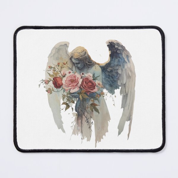 Item preview, Angel with a bouquet of flowers designed and sold by uunaa.