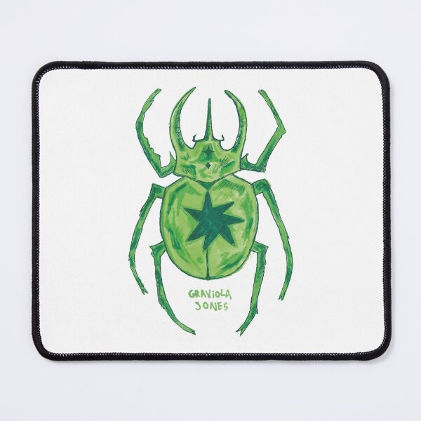 Item preview, Light Green Beetle Sticker Botanical Insect Nature Whimsical Art designed and sold by graviolajones.