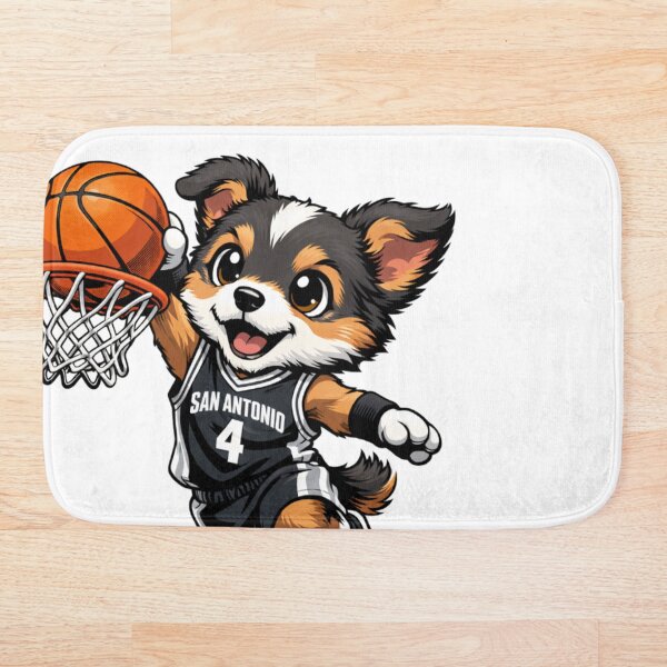 Item preview, Perro de baloncesto de San Antonio, cachorro, fanático del baloncesto designed and sold by Tsugraf Designs.