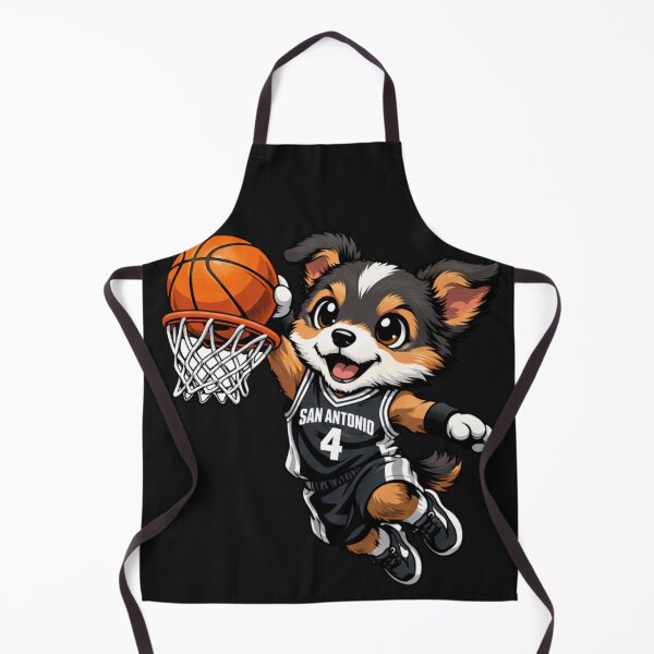 Item preview, San Antonio Basketball Dog Puppy Hoops Fan designed and sold by Tsugraf Designs.