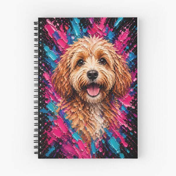 Item preview, Goldendoodle Color Explosion Dog Art designed and sold by Vista Atelier.
