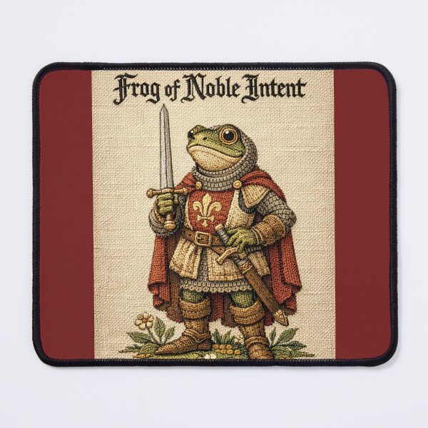 Item preview, Cute Frog Knight | Cottagecore Embroidered Animals designed and sold by doinitzart.