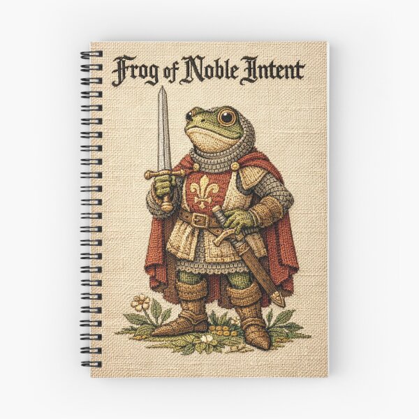 Item preview, Cute Frog Knight | Cottagecore Embroidered Animals designed and sold by doinitzart.
