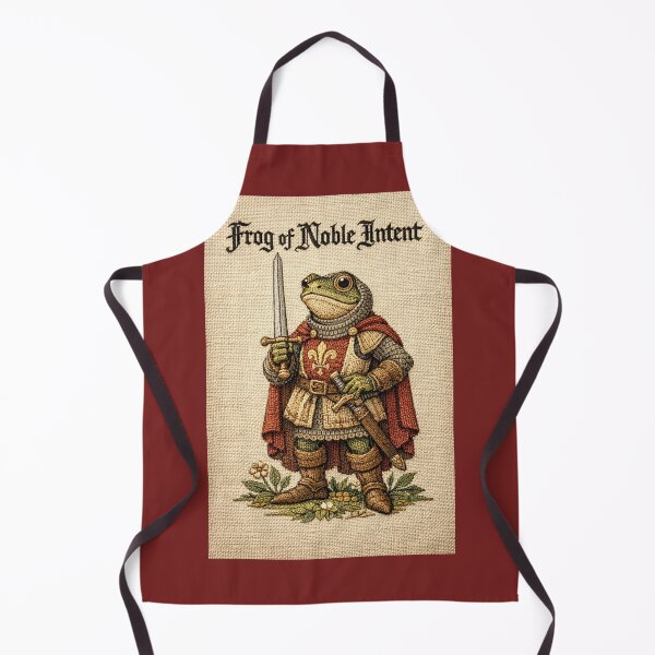 Item preview, Cute Frog Knight | Cottagecore Embroidered Animals designed and sold by doinitzart.