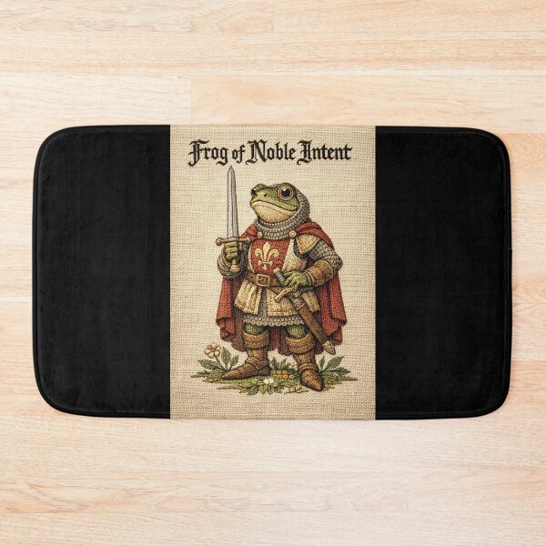 Item preview, Cute Frog Knight | Cottagecore Embroidered Animals designed and sold by doinitzart.