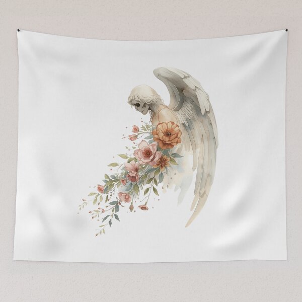 Item preview, Angel with a bouquet of flowers designed and sold by uunaa.