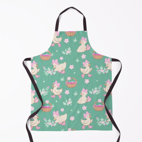 Item preview, Cute duck spring pattern floral strawberry seamless pattern desk mats and zipper pouches designed and sold by BosskaDesign.