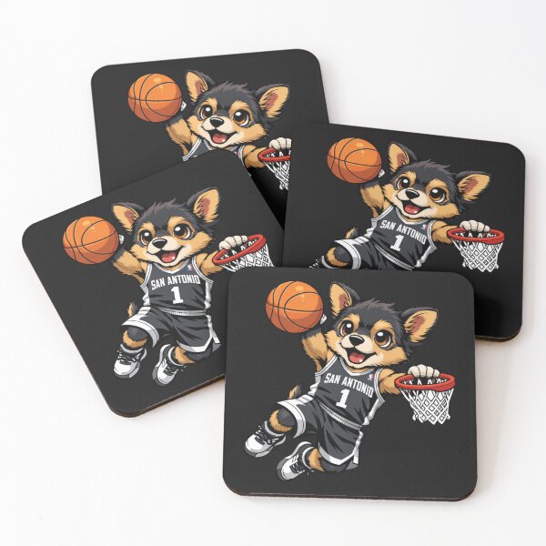 Item preview, Cute Dog Playing Basketball Dunk Shot designed and sold by Tsugraf Designs.