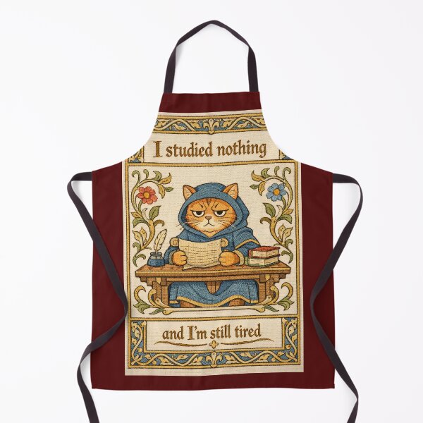 Item preview, Cat Study Meme | Cottagecore Embroidered Animals designed and sold by doinitzart.