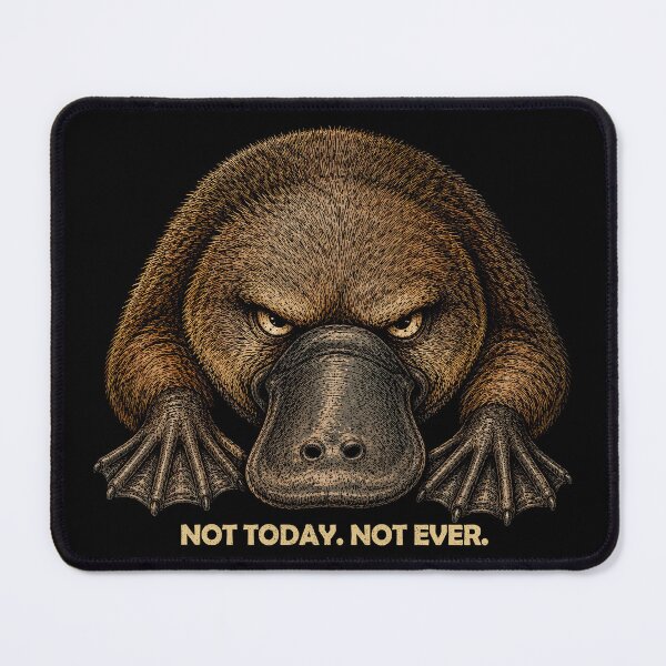 Item preview, Not Today Not Ever Grumpy Platypus Funny Animal designed and sold by TheAsura.