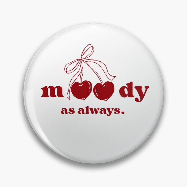 Item preview, Moody As Always Cherry Heart Typography designed and sold by VibeoCanvasShop.