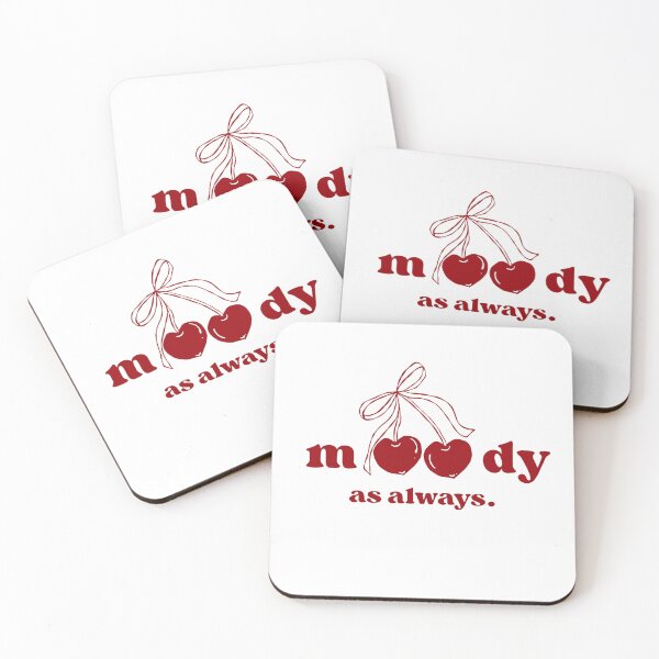 Item preview, Moody As Always Cherry Heart Typography designed and sold by VibeoCanvasShop.