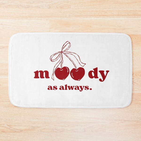 Item preview, Moody As Always Cherry Heart Typography designed and sold by VibeoCanvasShop.