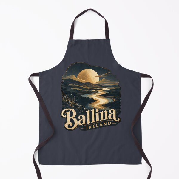 Item preview, Ballina Ireland Moonlit River Vintage Landscape designed and sold by MythicCotton.