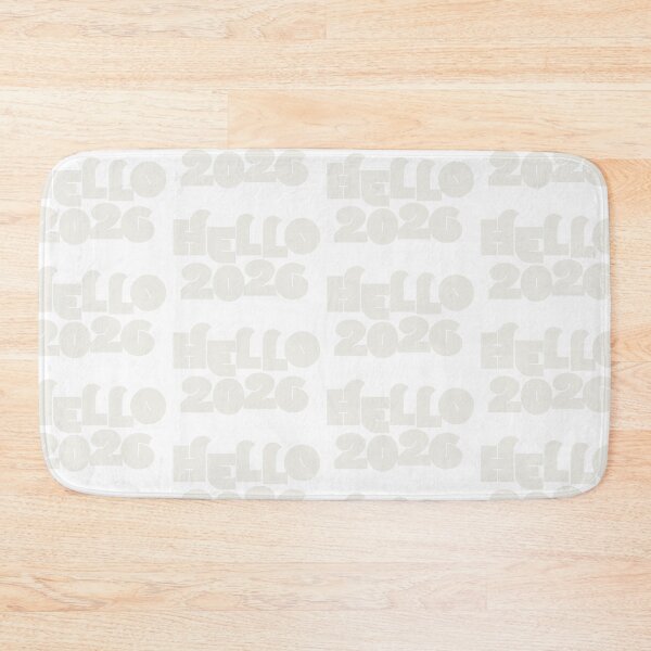Item preview, Hello 2026! Typography art in cloud dancer light grey designed and sold by kobyakov.