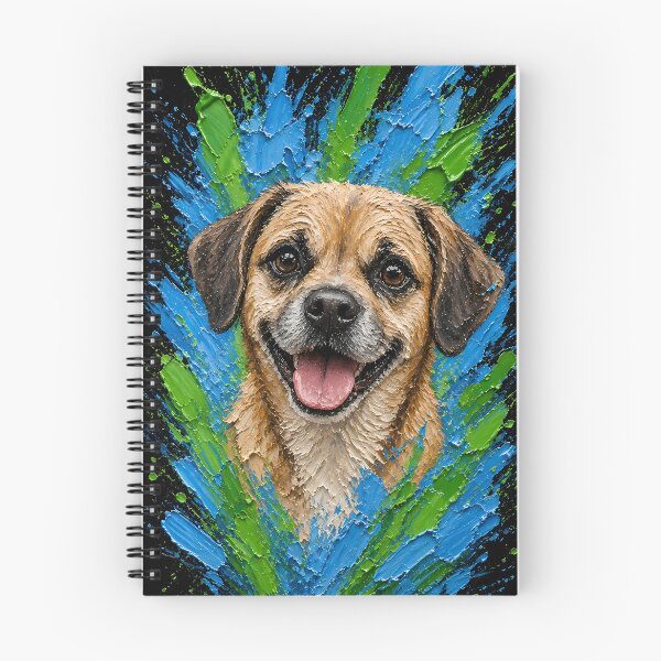 Item preview, Puggle Color Explosion Dog Art designed and sold by Vista Atelier.
