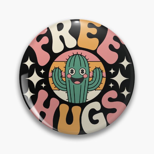Item preview, Free Hugs Cute Cactus Design designed and sold by ImStickerHappy.