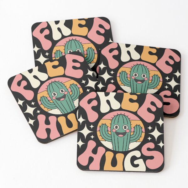 Item preview, Free Hugs Cute Cactus Design designed and sold by ImStickerHappy.