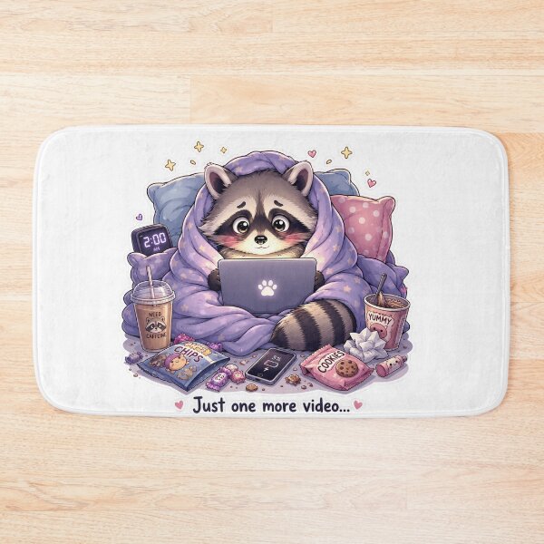 Item preview, Cute Raccoon Late Night Internet Meme Sticker designed and sold by Sadia  Jannat.