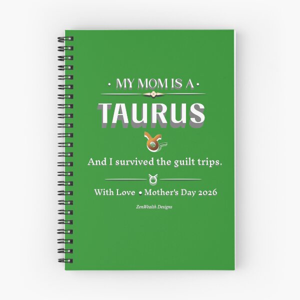 Item preview, My Mom Is A Taurus And I Survived The Guilt Trips | Funny Taurus Mom Gift | Mother's Day Zodiac Humor Shirt designed and sold by ZenWealthDesign.