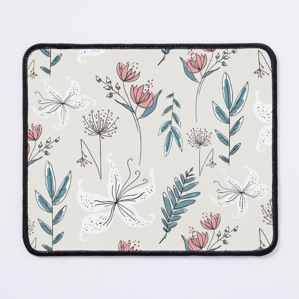 Item preview, winter floral on cloud dancer soft pastel grey designed and sold by kobyakov.