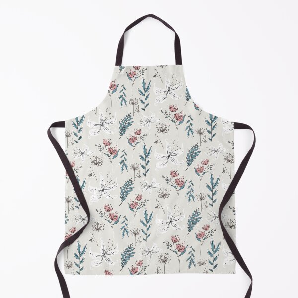 Item preview, winter floral on cloud dancer soft pastel grey designed and sold by kobyakov.