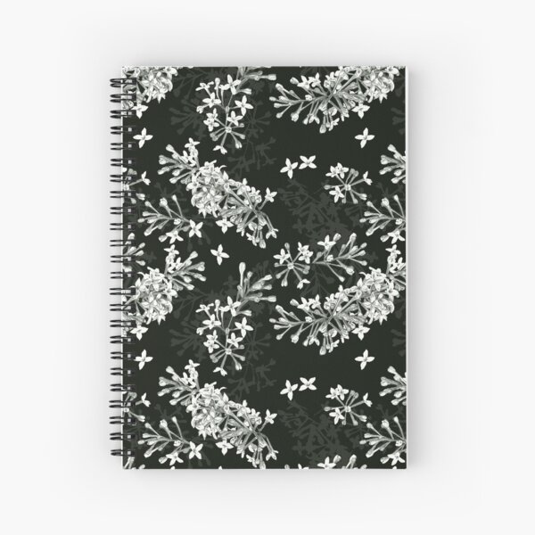 Item preview, Syringa small flower pattern - Black designed and sold by Hide&Quill.