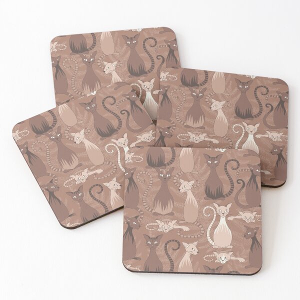 Item preview, mocha mousse brown cats designed and sold by kobyakov.
