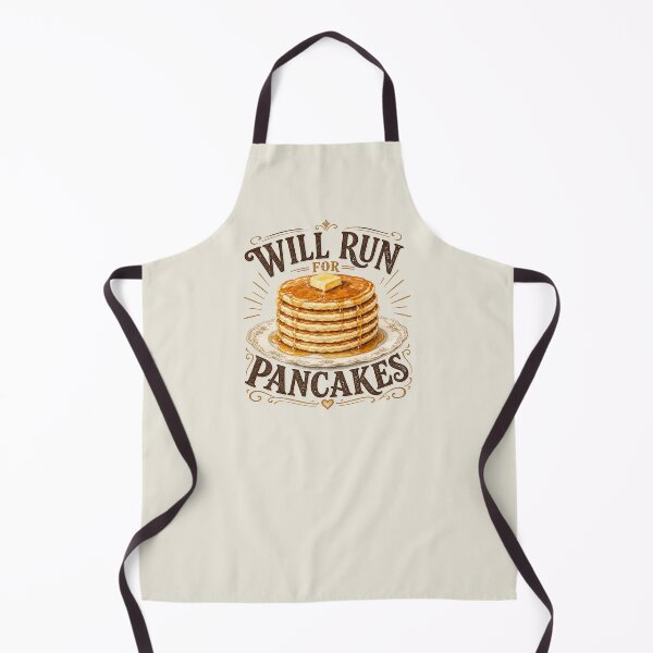 Item preview, Will Run for Pancakes Vintage Watercolor Breakfast Lover Design designed and sold by Verycutethings.