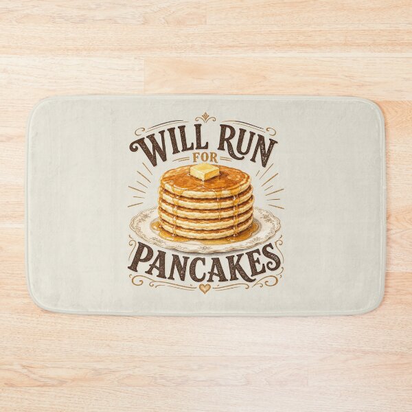 Item preview, Will Run for Pancakes Vintage Watercolor Breakfast Lover Design designed and sold by Verycutethings.