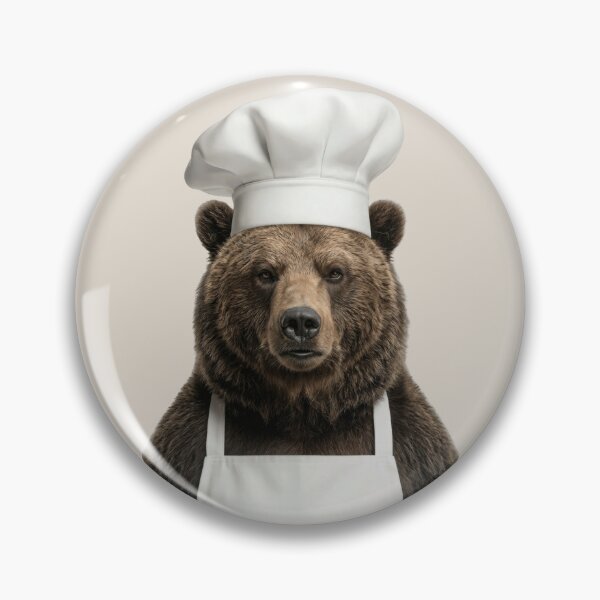 Item preview, Funny Grizzly Bear Chef Realistic Animal Cooking Humor Art designed and sold by LazyOwlStore.