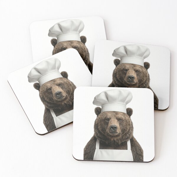 Item preview, Funny Grizzly Bear Chef Realistic Animal Cooking Humor Art designed and sold by LazyOwlStore.