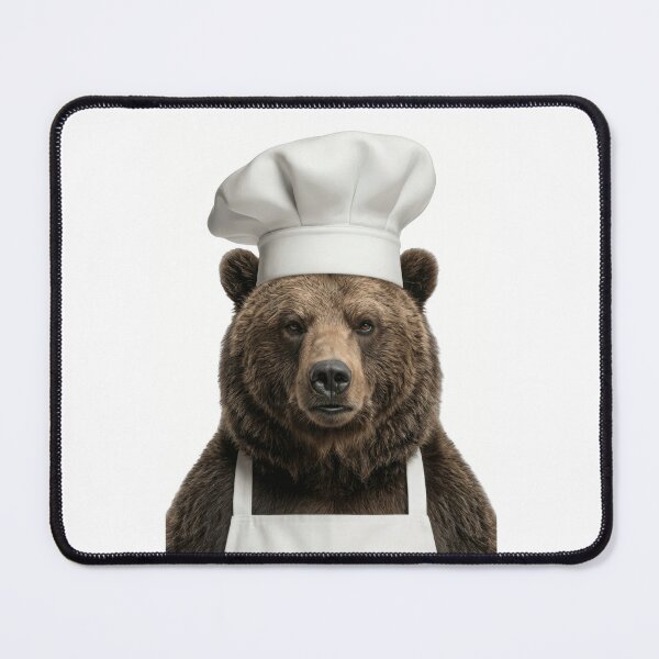 Item preview, Funny Grizzly Bear Chef Realistic Animal Cooking Humor Art designed and sold by LazyOwlStore.