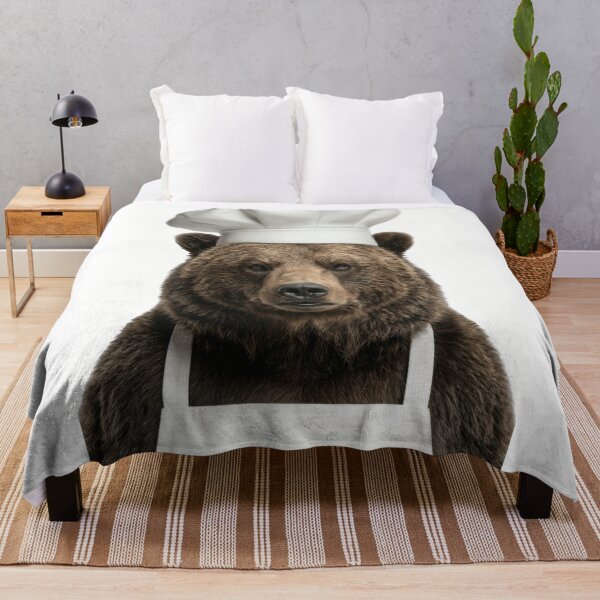 Item preview, Funny Grizzly Bear Chef Realistic Animal Cooking Humor Art designed and sold by LazyOwlStore.