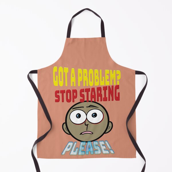 Item preview, A hesitant, feverish face that says, "Got a problem? Stop staring. Please!" designed and sold by Alan-David.