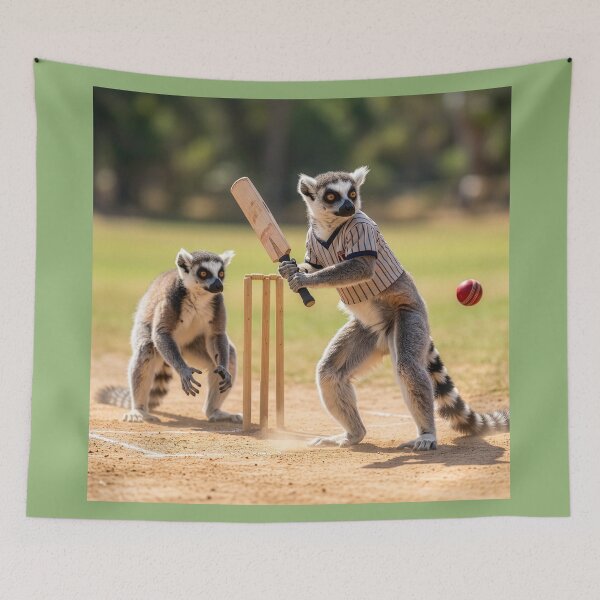 Item preview, Ring-Tailed Lemurs Play Cricket designed and sold by Tridentulus.