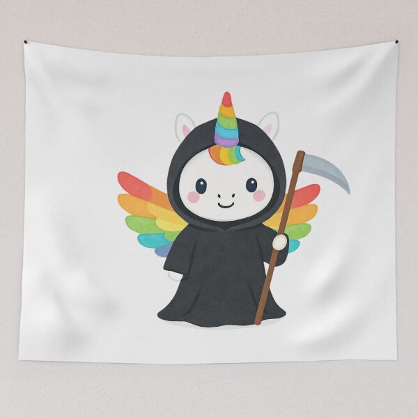 Item preview,  Unicorn Death with flowers designed and sold by uunaa.
