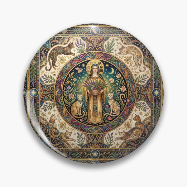 Item preview, Saint Gertrude of Nivelles with cats. designed and sold by Natalia-Vlad.