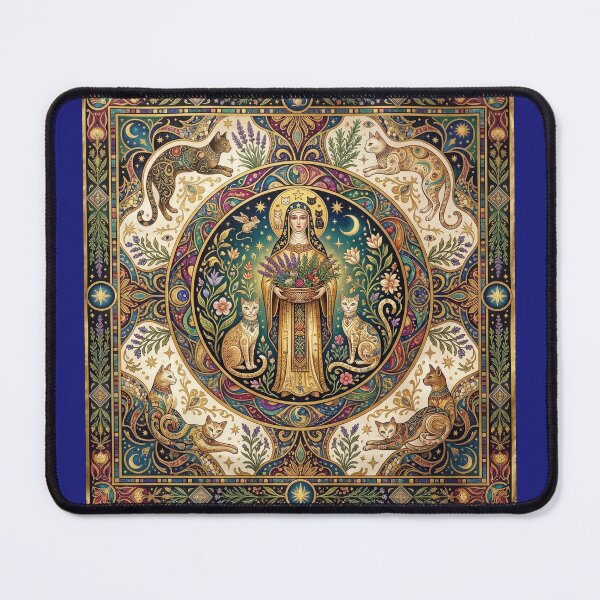 Item preview, Saint Gertrude of Nivelles with cats. designed and sold by Natalia-Vlad.