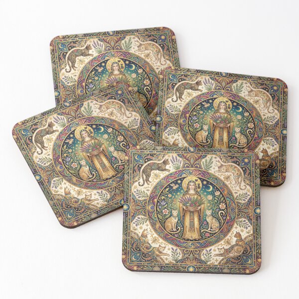 Item preview, Saint Gertrude of Nivelles with cats. designed and sold by Natalia-Vlad.