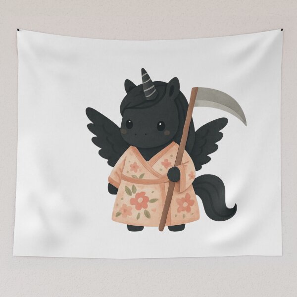 Item preview,  Unicorn Death with flowers designed and sold by uunaa.