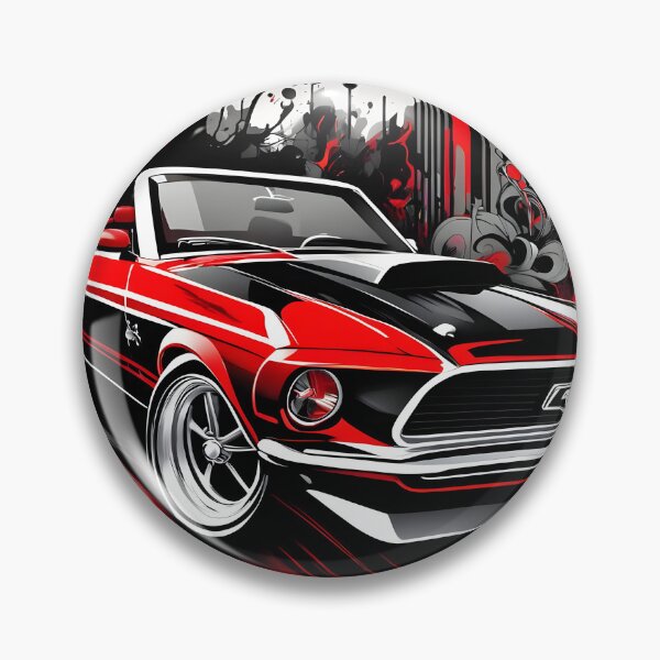 Item preview, Mustang Fastback Red and Black Ink Art designed and sold by rgagliardi2017.