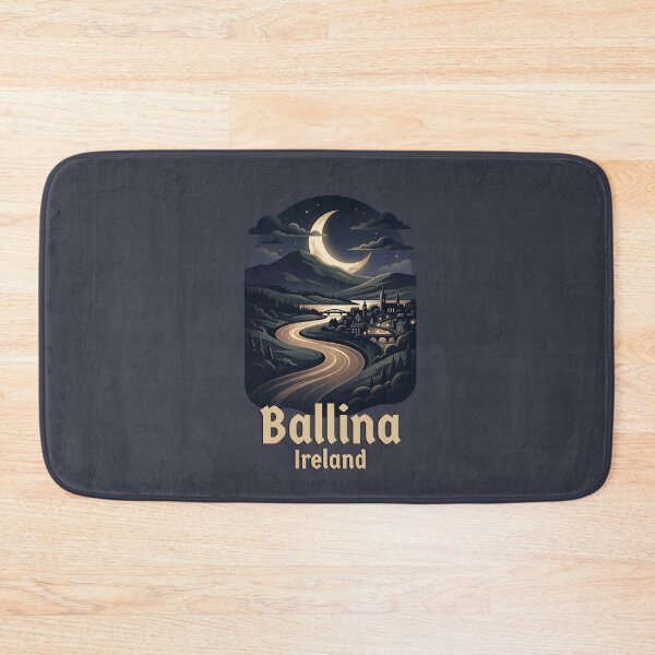 Item preview, Ballina Ireland Moonlit Valley Retro Landscape designed and sold by MythicCotton.