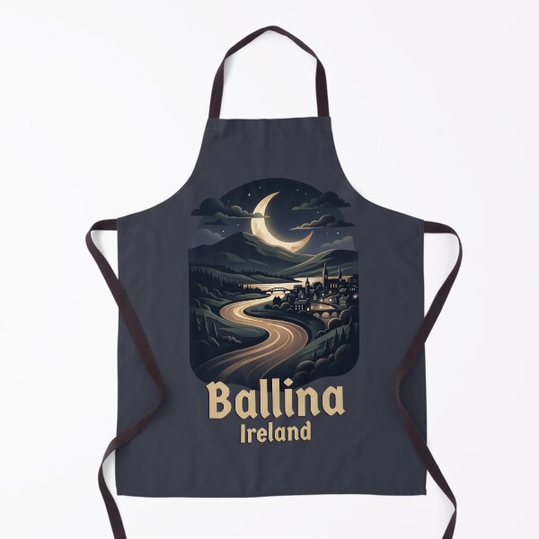 Item preview, Ballina Ireland Moonlit Valley Retro Landscape designed and sold by MythicCotton.