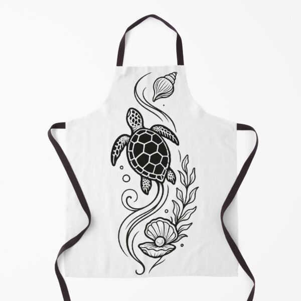 Item preview, Ocean Harmony Sea Turtle | Minimalist Pearl & Shell Line Art designed and sold by ZairDesign.