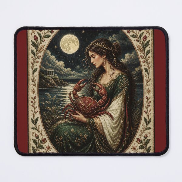 Item preview, Moonlit Guardian, Feminine Strength & Emotional Depth (Medieval Fantasy Art Print) designed and sold by doinitzart.